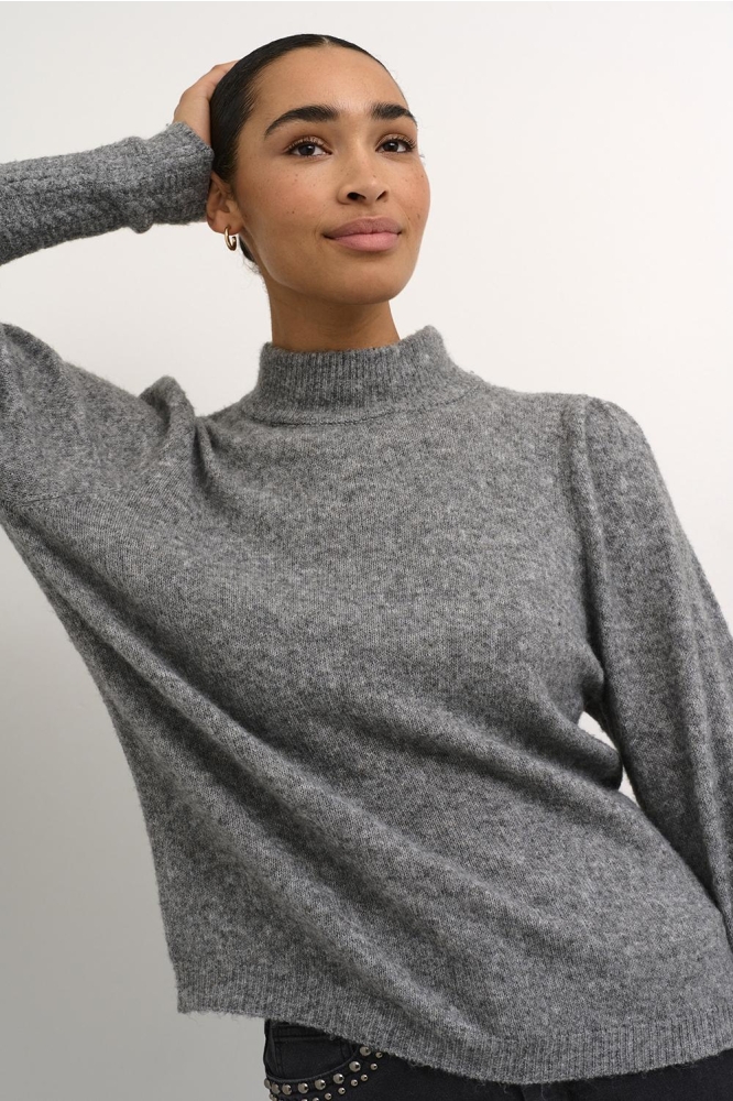 KAAMELIA KNIT PULLOVER 10509264 100123 GREY MELANGE