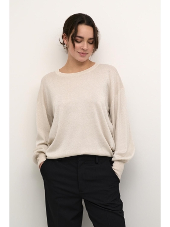 Kaffe T-shirt KAREGINA O NECK KNIT 10507977 131106 SAND DOLLAR