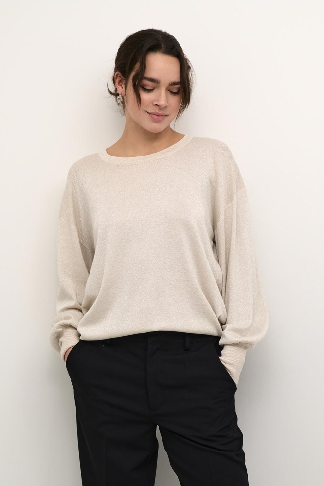 KAREGINA O NECK KNIT 10507977 131106 SAND DOLLAR