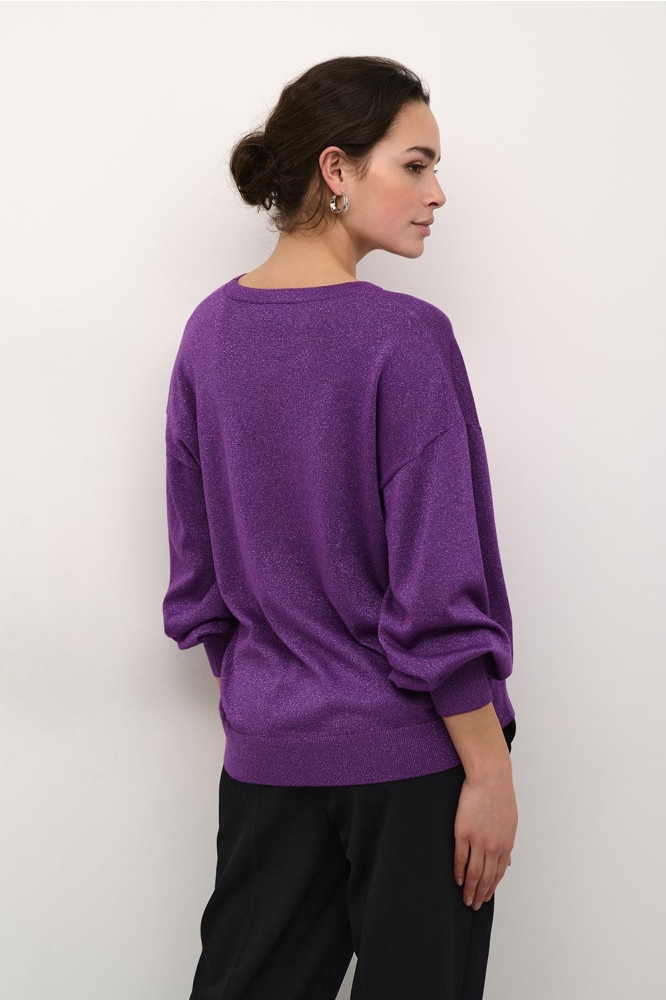 KAREGINA O NECK KNIT 10507977 193022 GLOXINIA