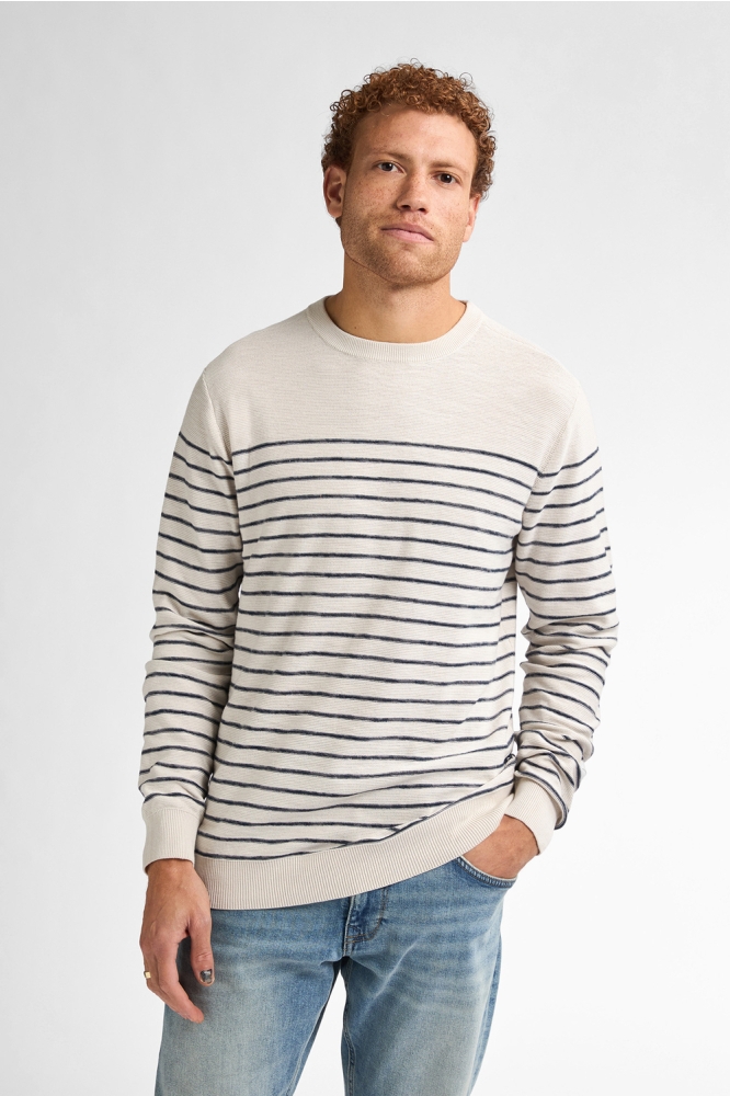 KNITWEAR ROUND NECK BASIC M 1050 KWR201 0112 Seashell