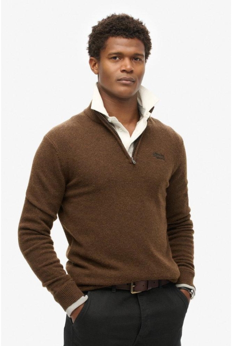 Superdry essential emb knit half zip