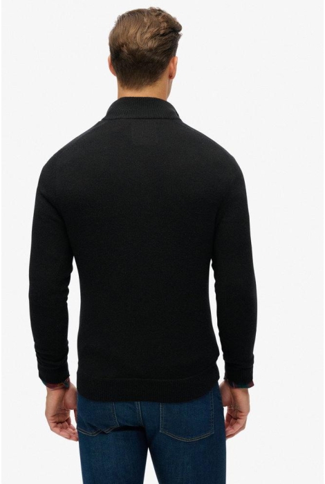 Superdry essential emb knit half zip