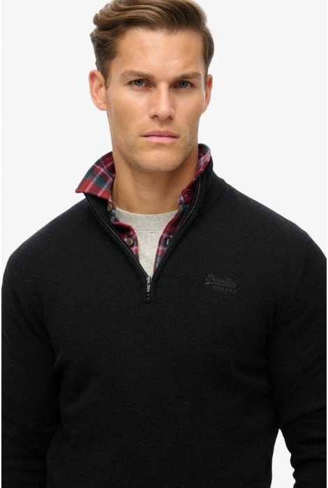 Superdry essential emb knit half zip