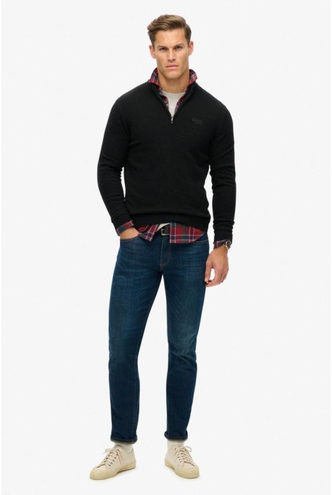 Superdry essential emb knit half zip