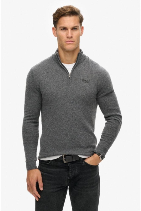 Superdry essential emb knit half zip