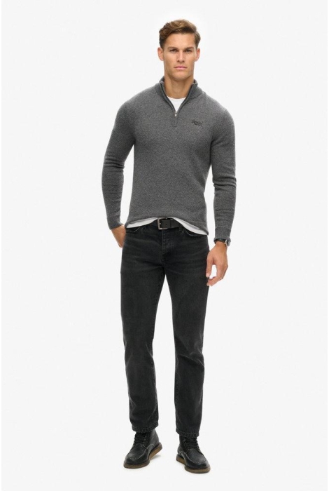 Superdry essential emb knit half zip