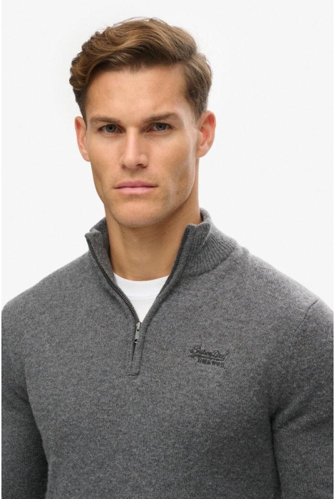 Superdry essential emb knit half zip