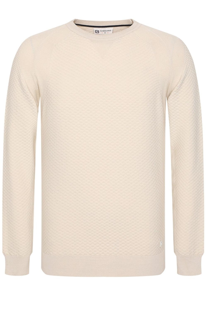 KNITTED TRUI MET STRUCTUUR 615267 1002 sand