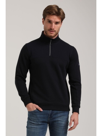 Gabbiano Trui HOGE KRAAG SWEAT MET JACQUARD PATROON 775277 301 navy