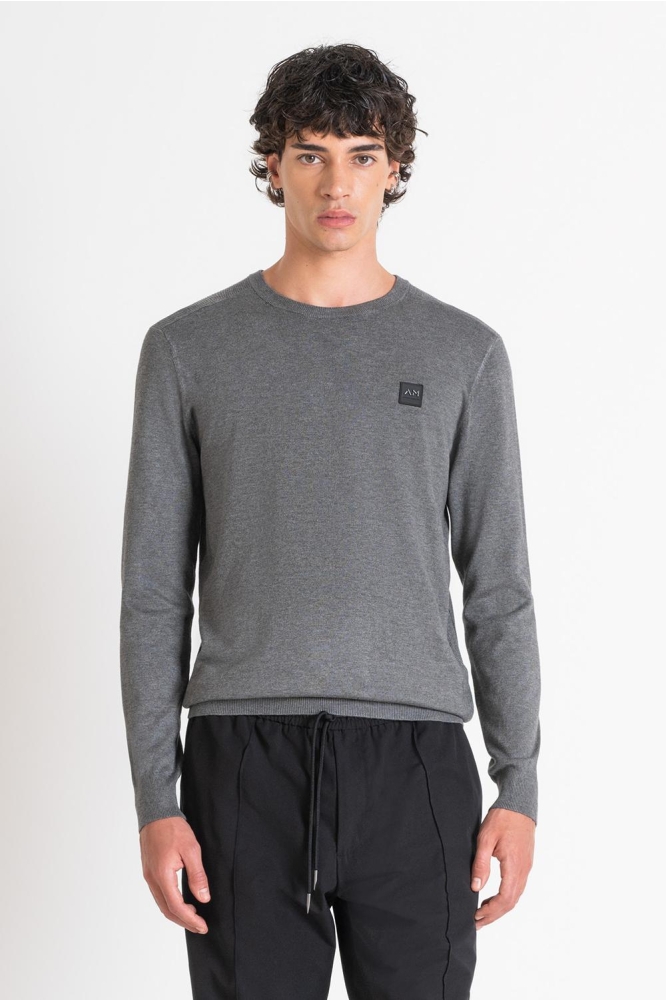 SWEATER MMSW01439 YA500002 9005 MEDIUM GREY MELANGE