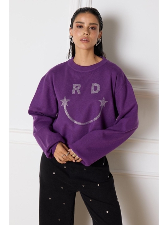 Refined Department Trui KNITTED SWEATER TIFFANY R2411695614 801 PURPLE