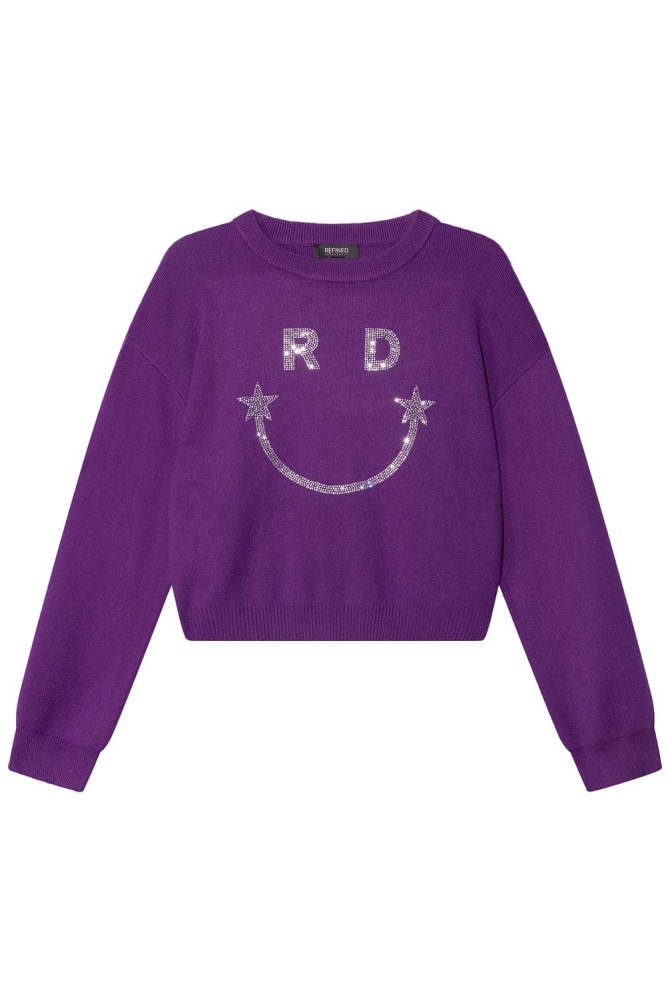 KNITTED SWEATER TIFFANY R2411695614 801 PURPLE