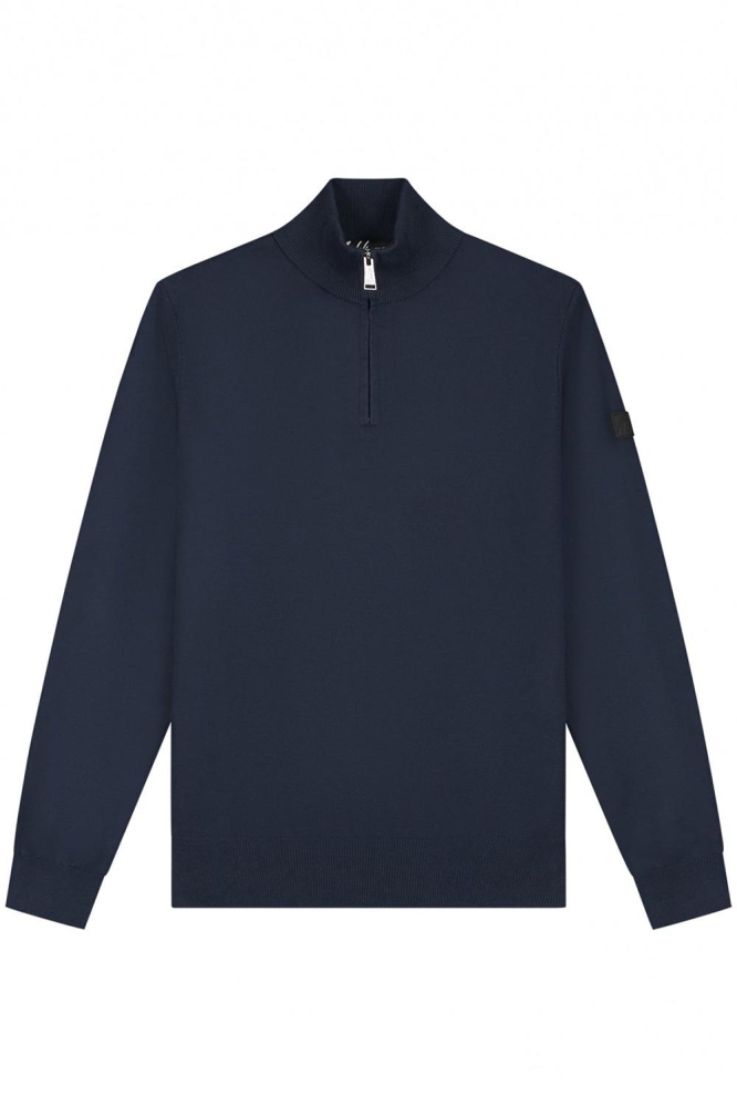 KNITTED QUARTER ZIP MM1 PS25 05 303 NAVY