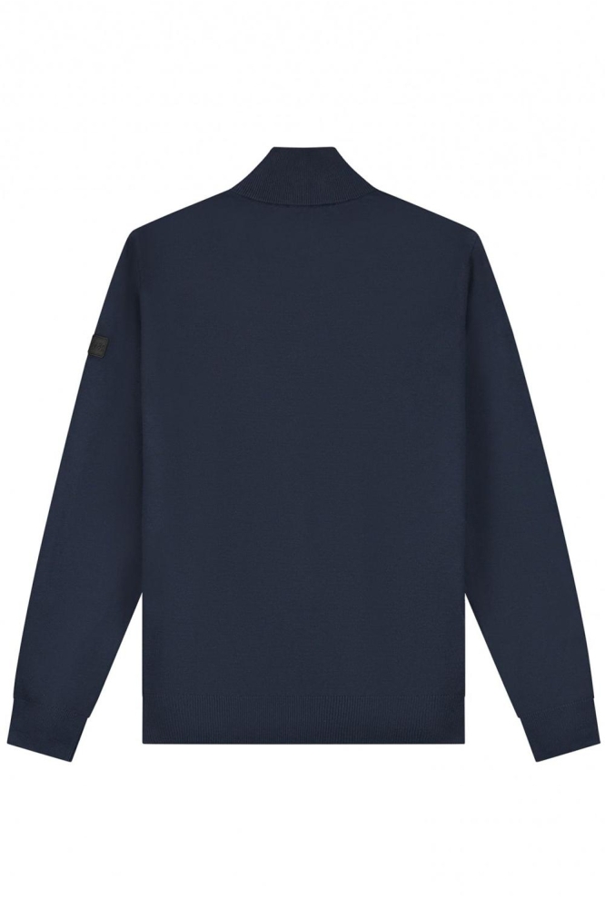 KNITTED QUARTER ZIP MM1 PS25 05 303 NAVY