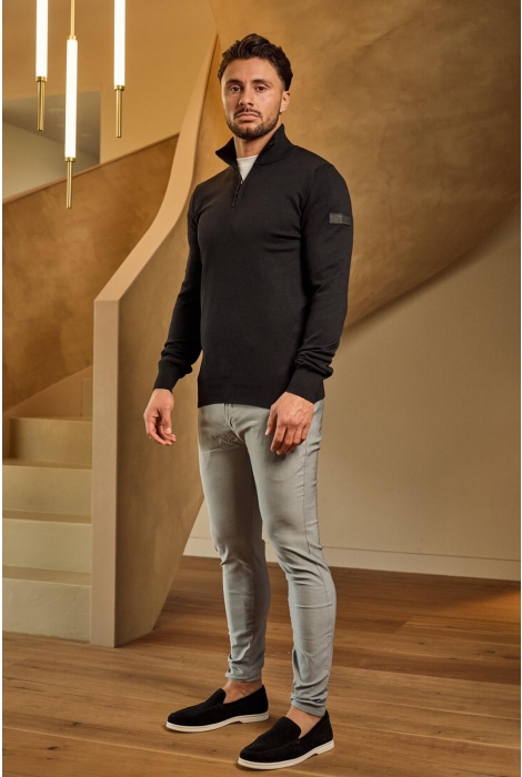 Malelions men knitted quarter zip