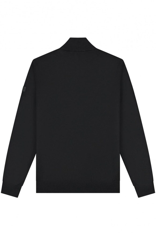 KNITTED QUARTER ZIP MM1 PS25 05 900 BLACK