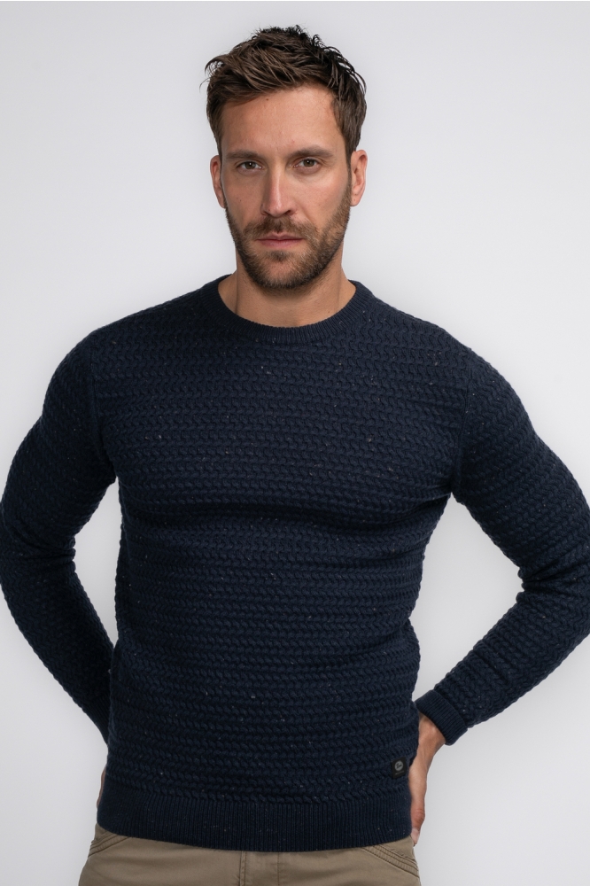 KNITWEAR ROUND NECK BASIC M 3040 KWR222 Sky Captain