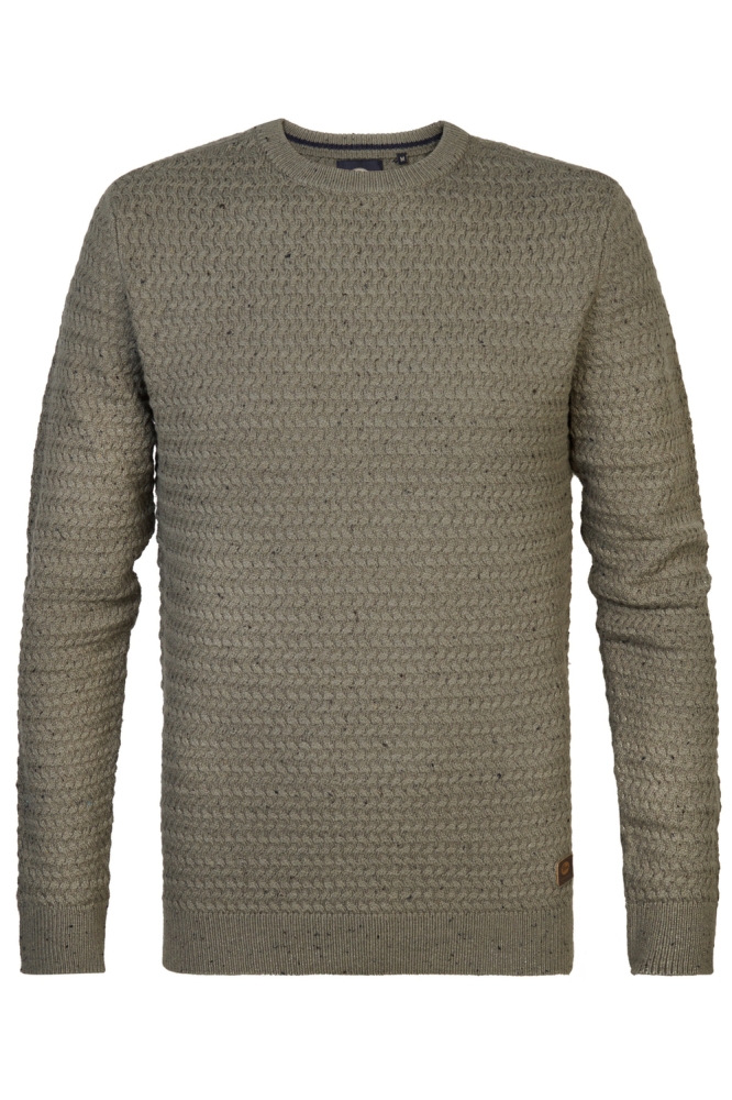 KNITWEAR ROUND NECK BASIC M 3040 KWR222 Dark Sage