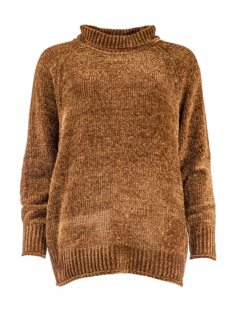 NED Trui CHANIYA LS HEAVY CHENILLE KNIT 24W1 U145 04 649 hot fudge