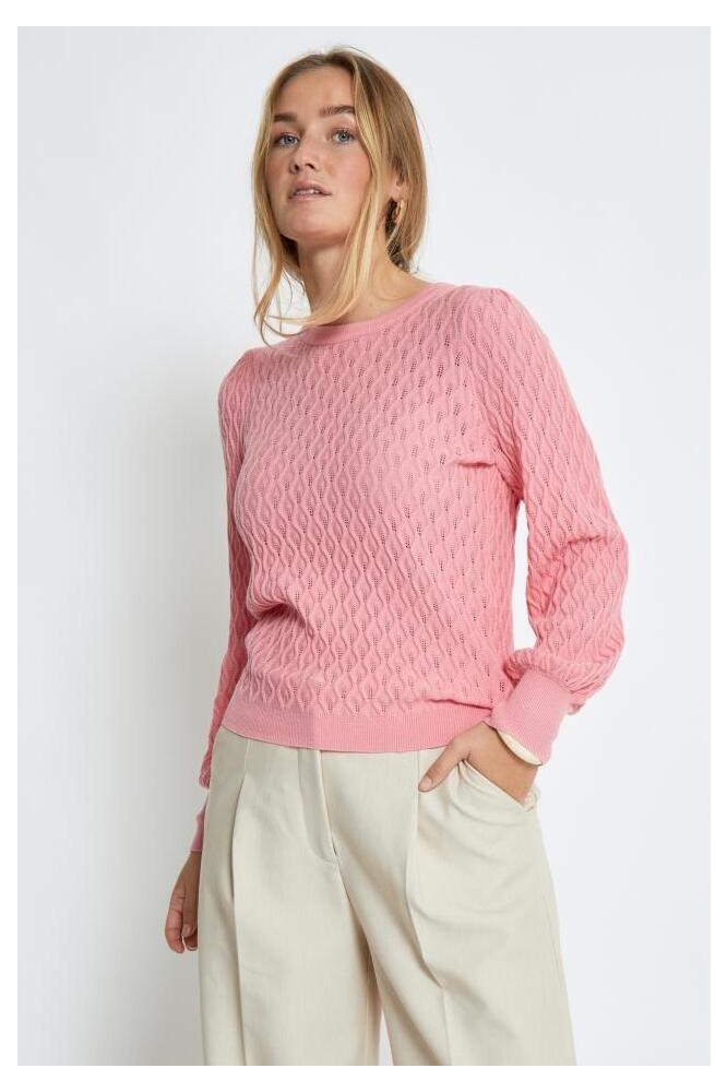 ROSALIA PUFF SLEEVE KNIT PC7278 4403 PEONY PINK