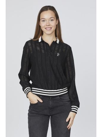 SisterS point T-shirt EINA POLO 18456 BLACK/CREAM