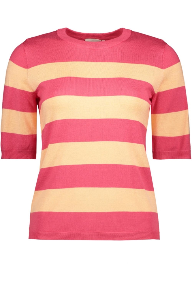 KALIZZA STRIPED KNIT 10508410 107872 RASBERRY PEACH WIDE STRIPE