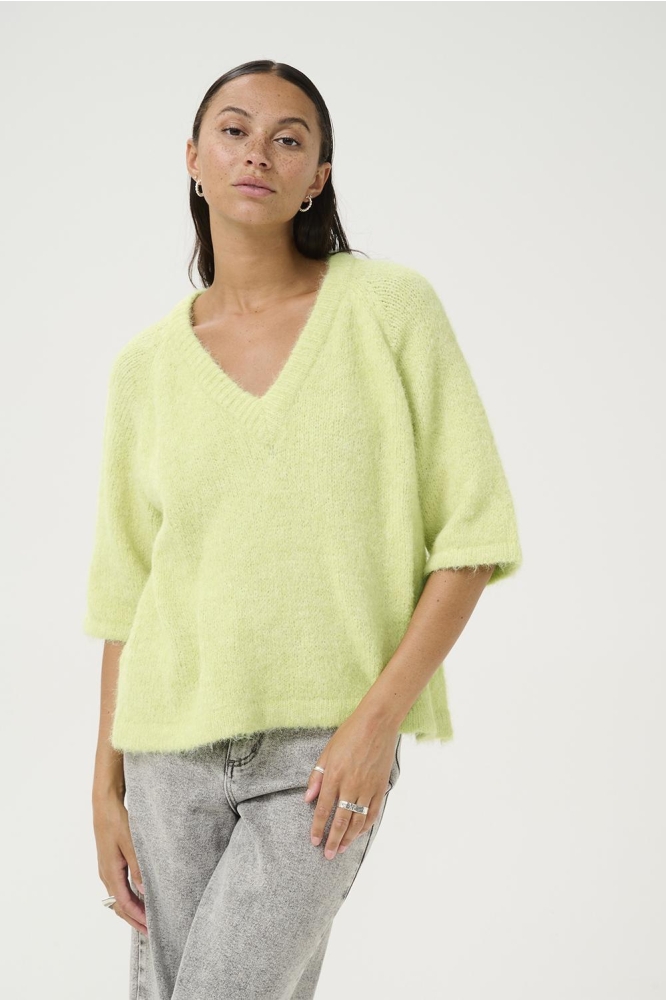 KAEMILIE V NECK PULLOVER 10509767 130324 Lettuce Green