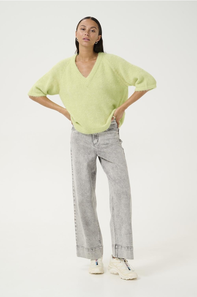 KAEMILIE V NECK PULLOVER 10509767 130324 Lettuce Green