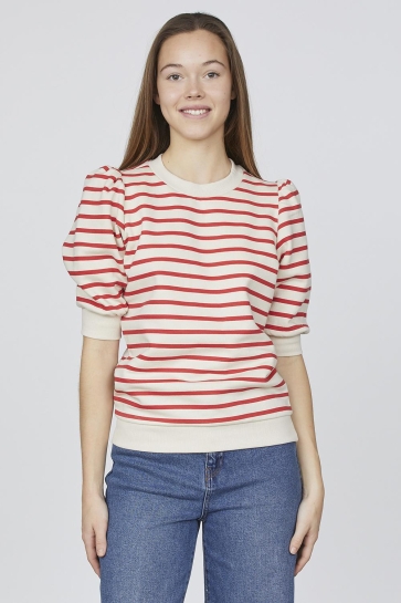 SisterS point Trui NEW PEVA PUFF SS 18394 RASPBERRY/STRIPE