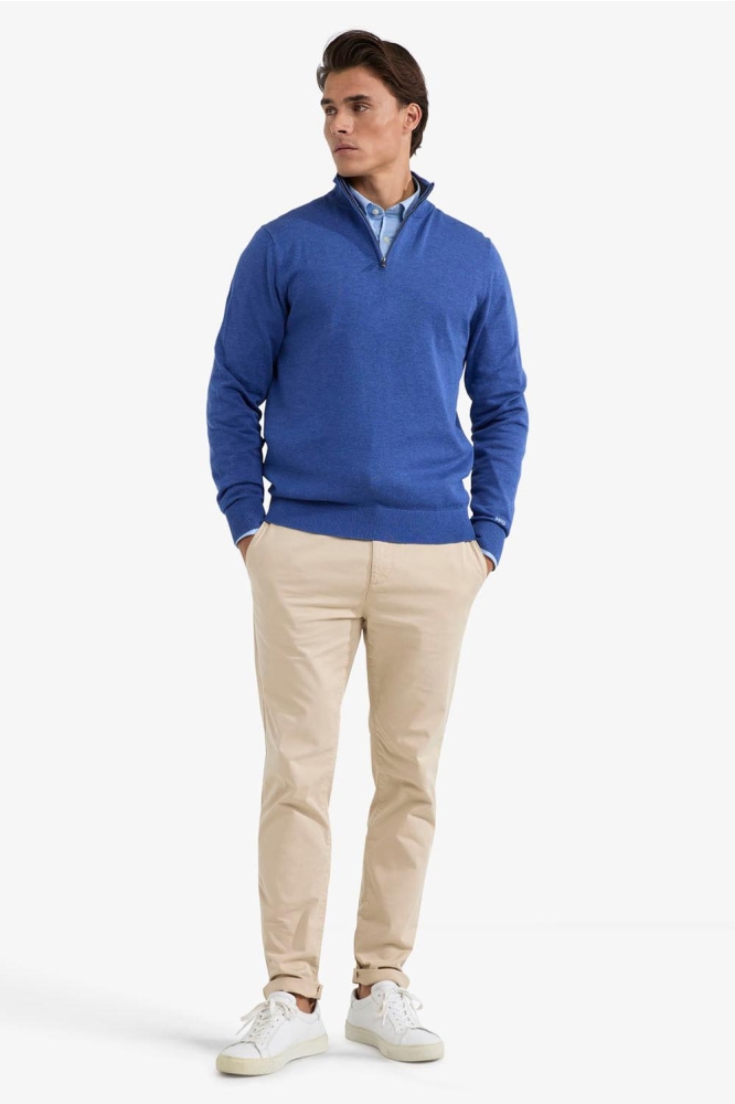 ZIP MOCK SWEATER MM251 1204 01 2201 ROYAL BLUE