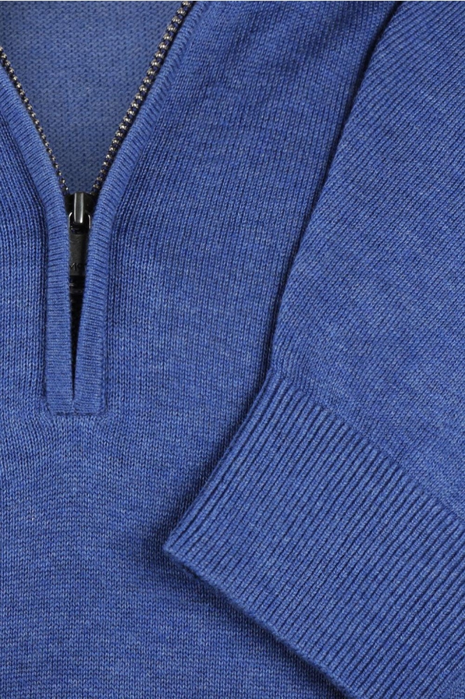 ZIP MOCK SWEATER MM251 1204 01 2201 ROYAL BLUE