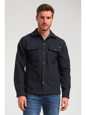 Gabbiano Overhemd OVERSHIRT DIAGONALE STRUCTUUR 424750 301 Navy