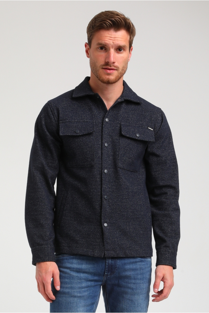 OVERSHIRT DIAGONALE STRUCTUUR 424750 301 Navy