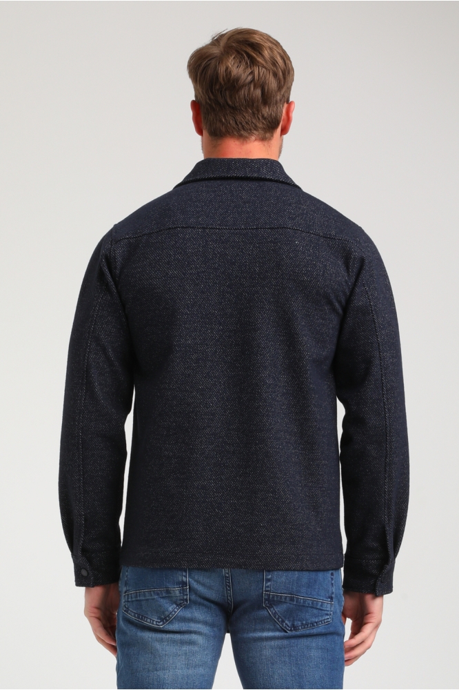 OVERSHIRT DIAGONALE STRUCTUUR 424750 301 Navy