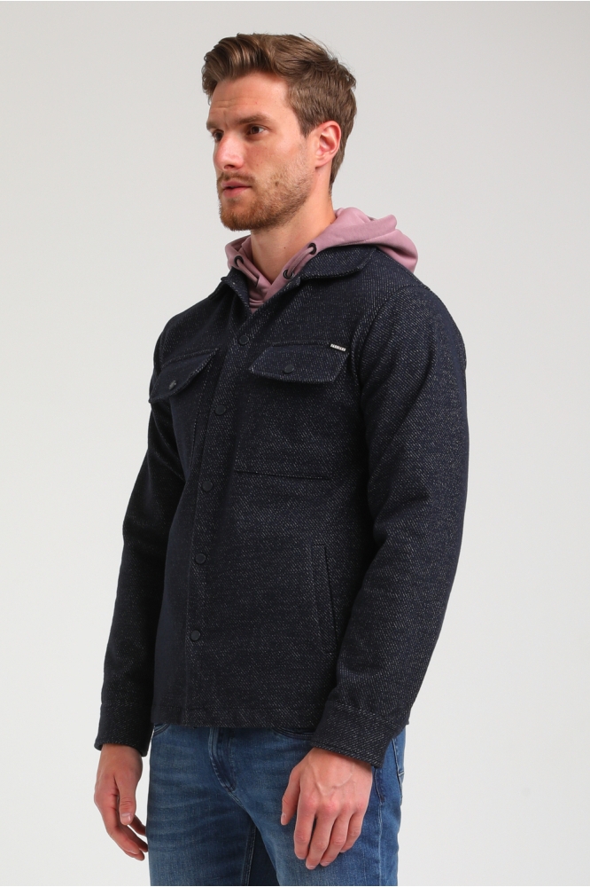 OVERSHIRT DIAGONALE STRUCTUUR 424750 301 Navy