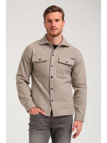 Gabbiano Overhemd OVERSHIRT DIAGONALE STRUCTUUR 424750 4445 Taupe