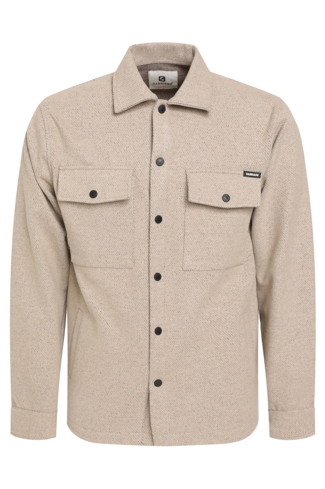 OVERSHIRT DIAGONALE STRUCTUUR 424750 4445 Taupe