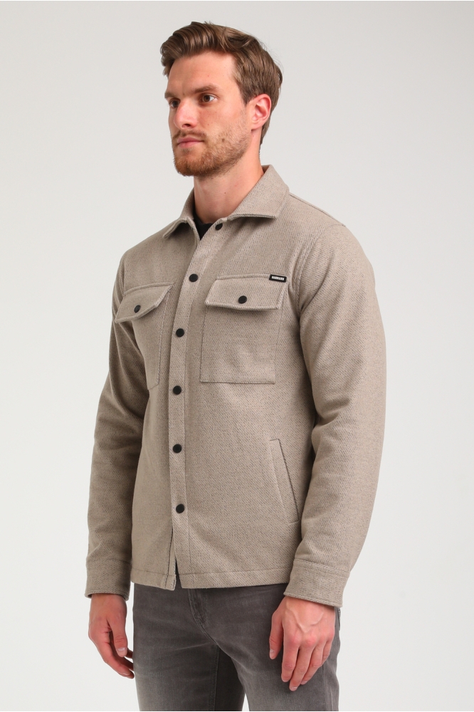 OVERSHIRT DIAGONALE STRUCTUUR 424750 4445 Taupe