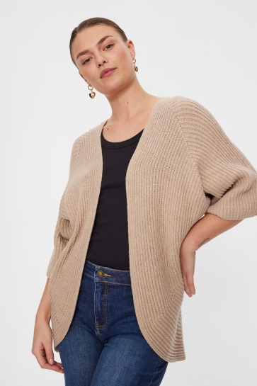 Freequent Vest FQCOTLA CARDIGAN 203907 SIMPLY TAUPE