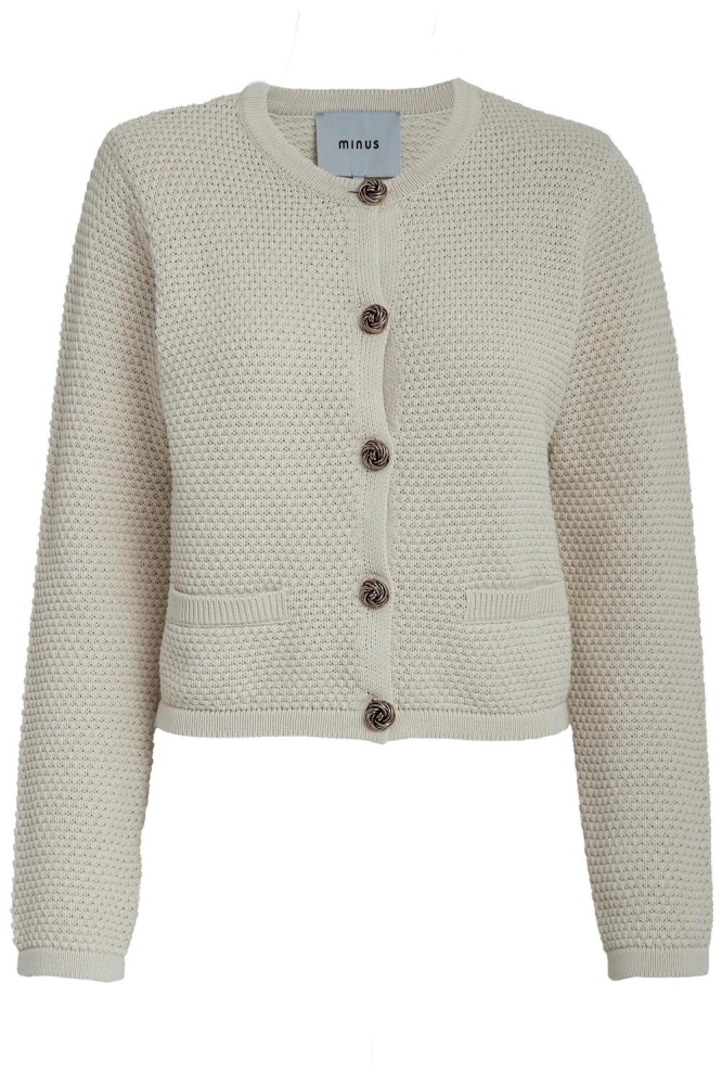 VIMA KNIT CARDIGAN MI6273 0023 SEEDPEARL CREAM