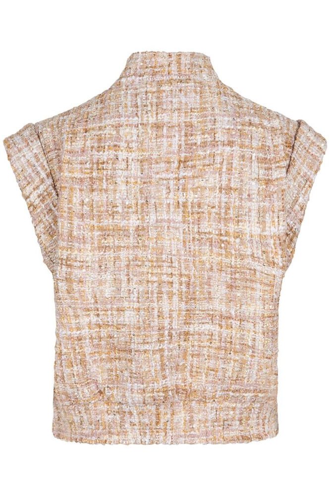 GILET TWEED SP25 19008 180 sand