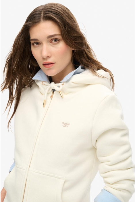 Superdry essential borg lined zip hood