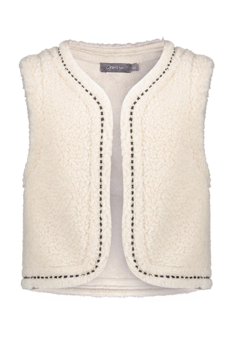 Geisha Girls gilet teddy embroidery