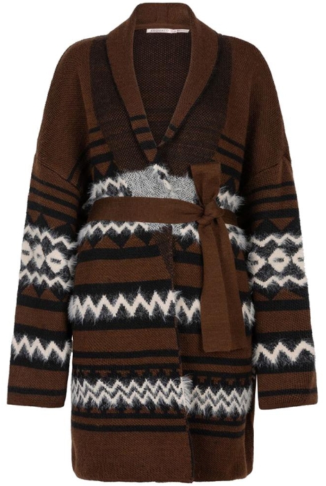 EsQualo cardigan hairy ethnic stripe