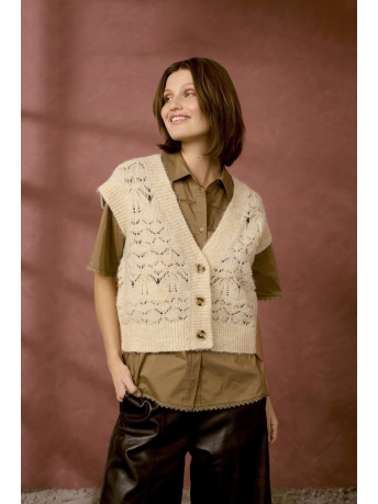 Culture Vest CUMYKO KIMMY VEST 50110726 1411071 OYSTER GRAY MELANGE