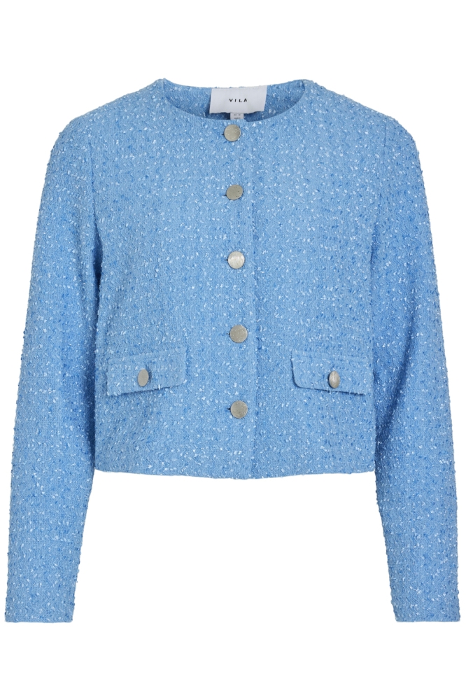 VIKONNIE O-NECK L/S POCKET BLAZER/D 14104018 BLISSFUL BLUE