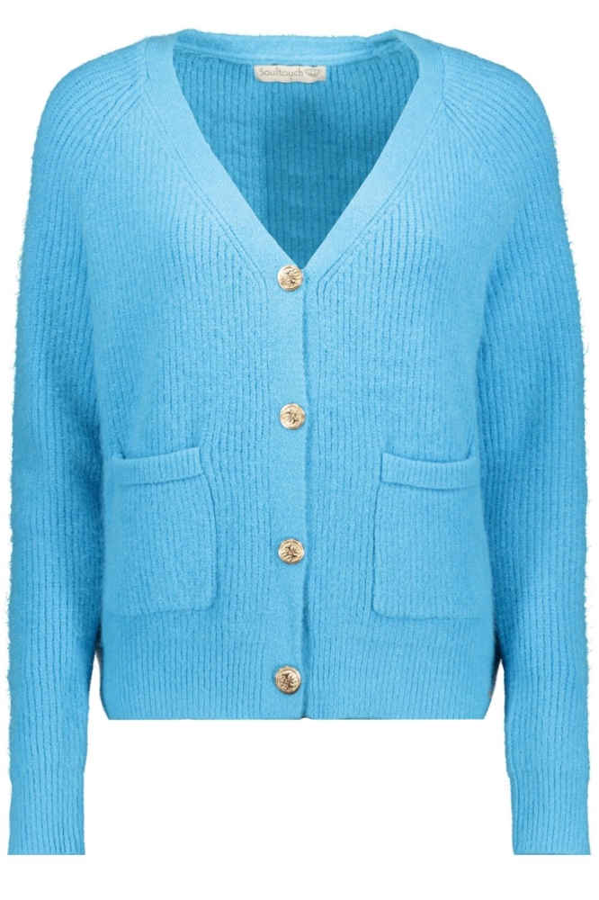 NINA CARDIGAN VEST BLUE