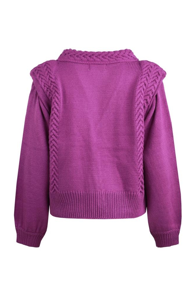 LAYNE CARDIGAN 24WLF13 807 GRAPE PURPLE