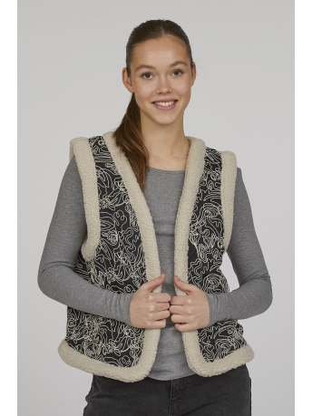 SisterS point Vest DEBEA VE1 17174 DENIM BLACK/CREAM